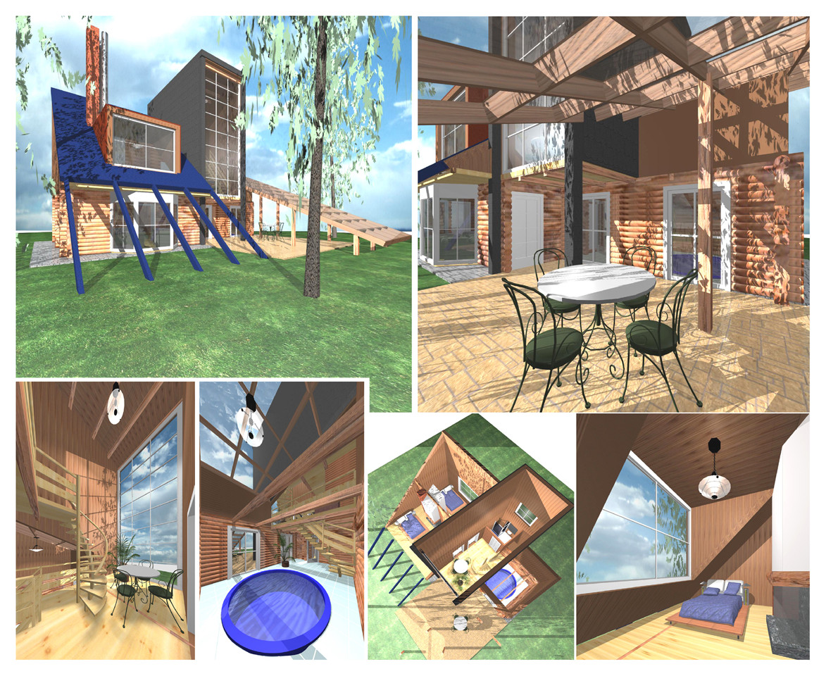 Эскизные проекты коттеджей в Свердловской области