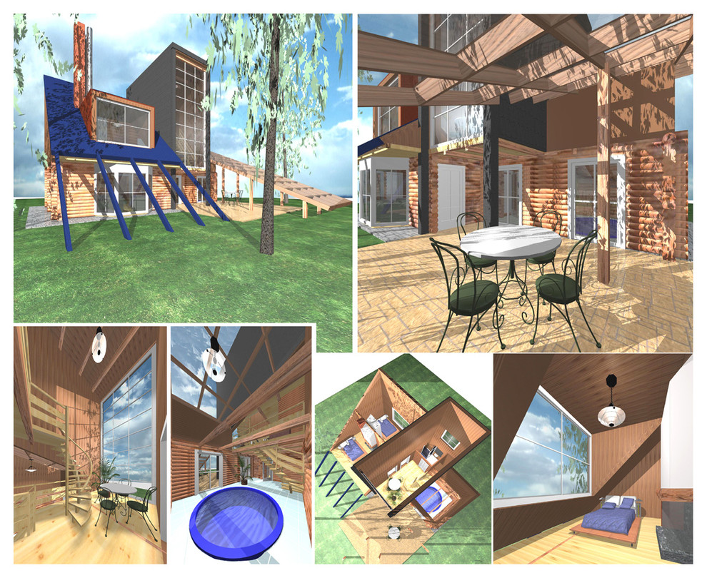 Эскизные проекты коттеджей в Свердловской области