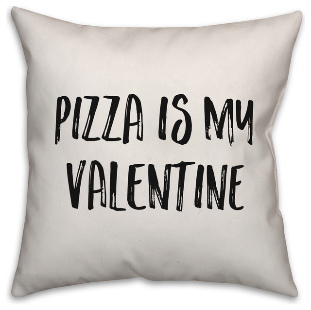 Pizza Is My Valentine Contemporary Decorative Pillows By