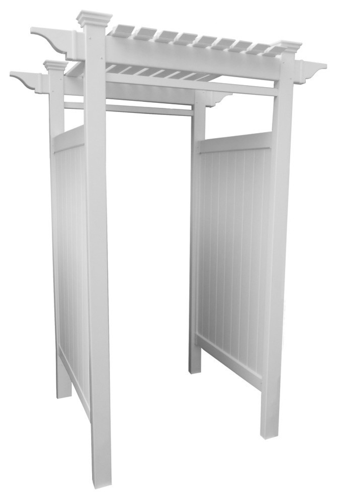 Oceanside Vinyl Shower Kit Enclosure (Unassembled 2 Box Kit) Contemporary Outdoor Showers