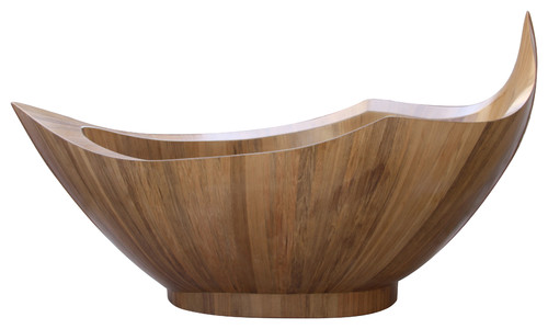 Modern Soaking Walk-in Handcrafted Wood Bathtub