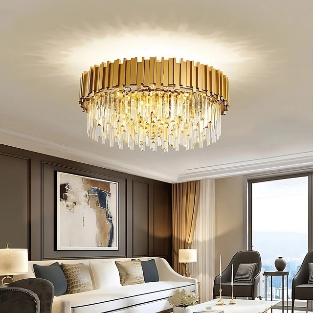 Gio Flush Mount Chandelier, Diameter 24" - Contemporary - Chandeliers ...
