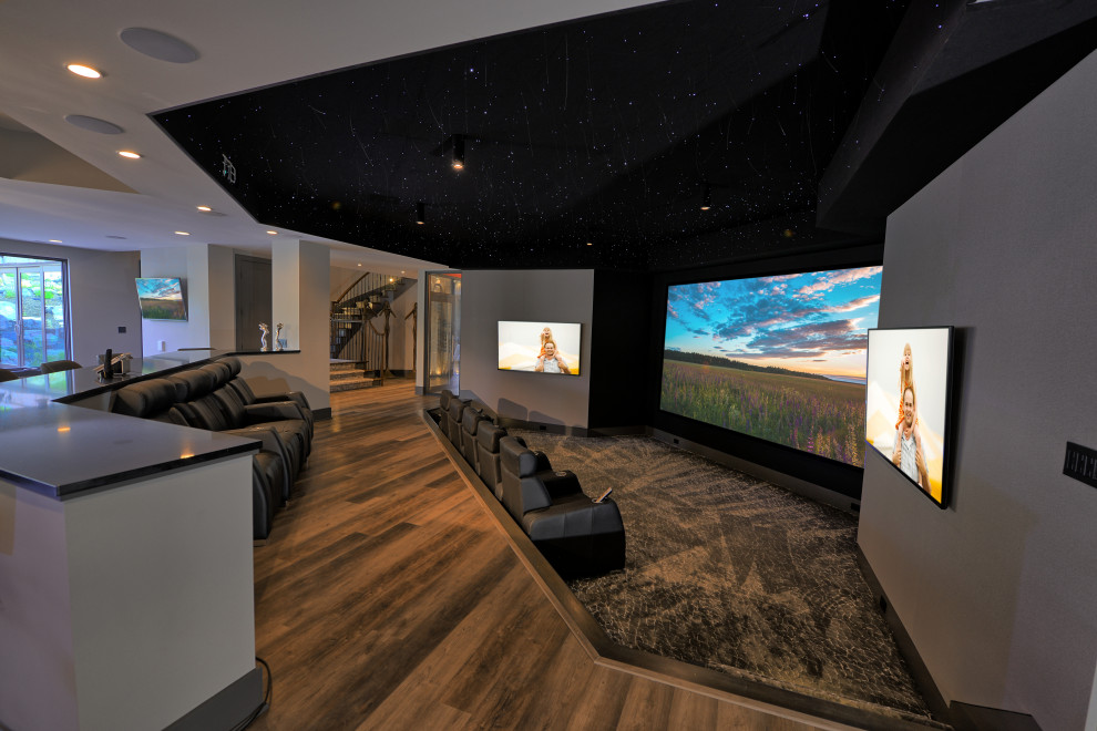 Home Theater Modern Home Theater Indianapolis by Homes by