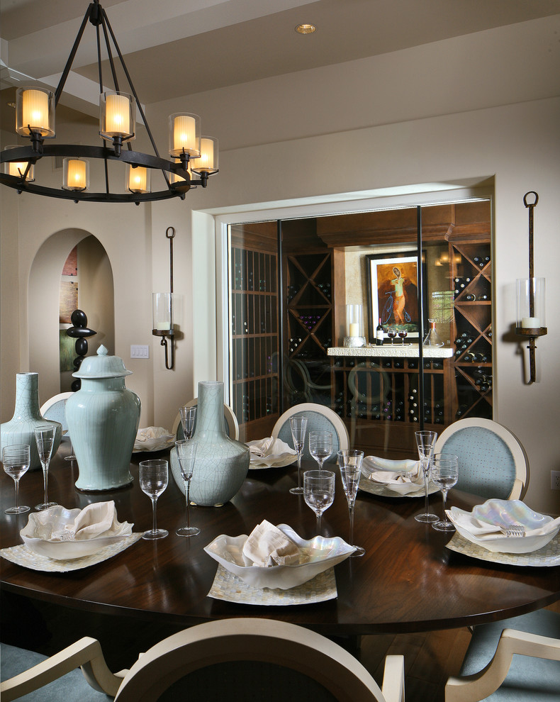 Mediterranean dining room in Miami.