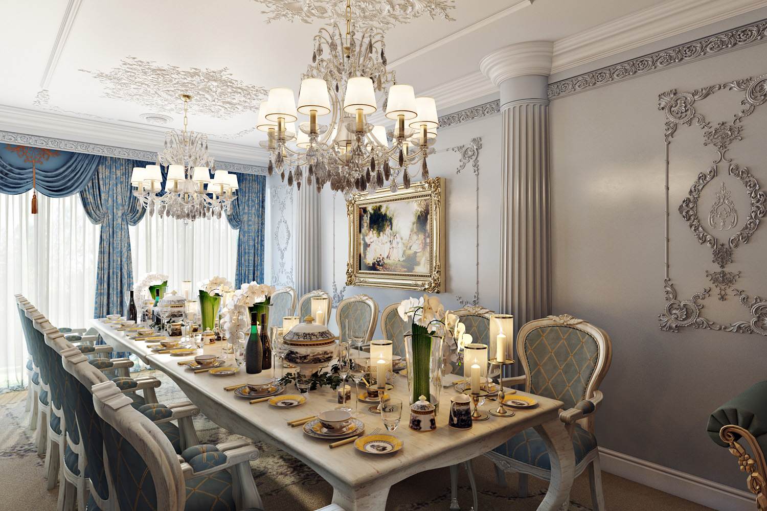 Дизайн банкетного зала в ресторане.