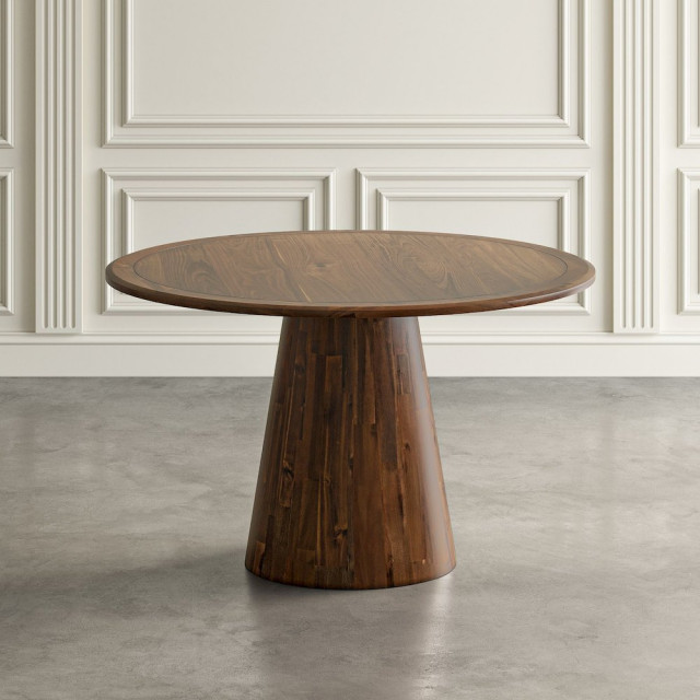 Nash Mid-Century Modern 50 Round Pedestal Dining Table - Modern ...