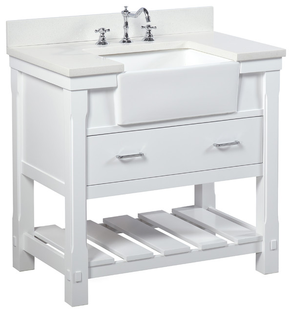 Charlotte Bathroom Vanity, White Bathroom Vanity With Sink 36