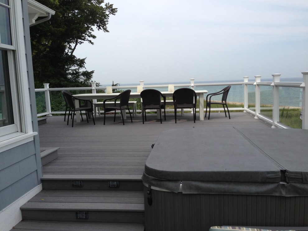 This is an example of a beach style deck in Chicago.