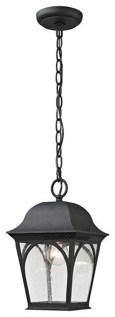 Cape Ann 1-Light Pendant Lantern, Matte Textured Black, Small