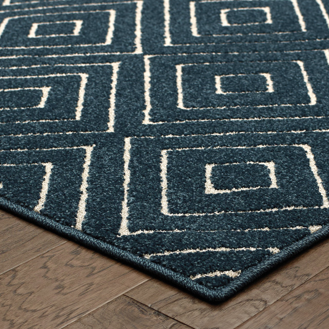 Oriental Weavers Hampton 2332B Navy RUG, 5'3"x7'6" Contemporary