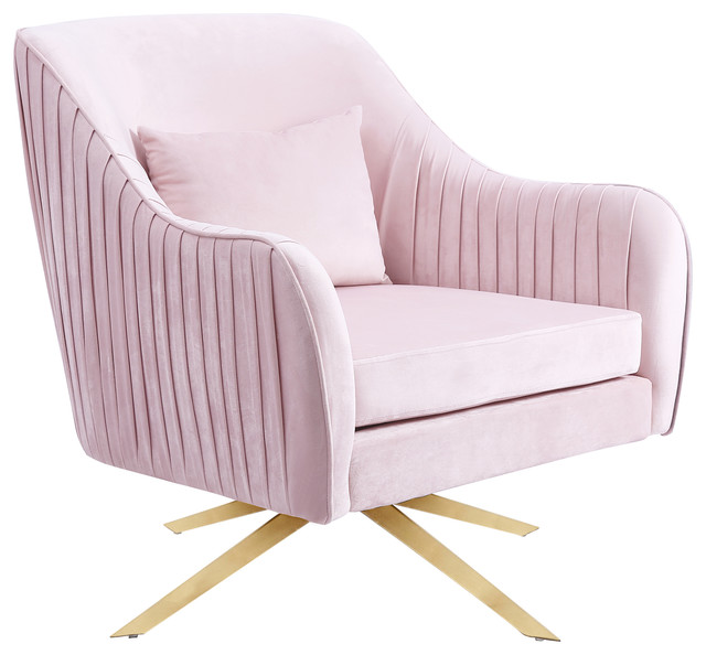Paloma Cognac Velvet Accent Chair - Contemporary - Armchairs And Accent