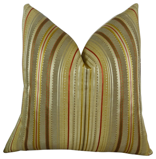Thomas Collection Gold Red High End Couch Pillow Contemporary Decorative Pillows by Thomas