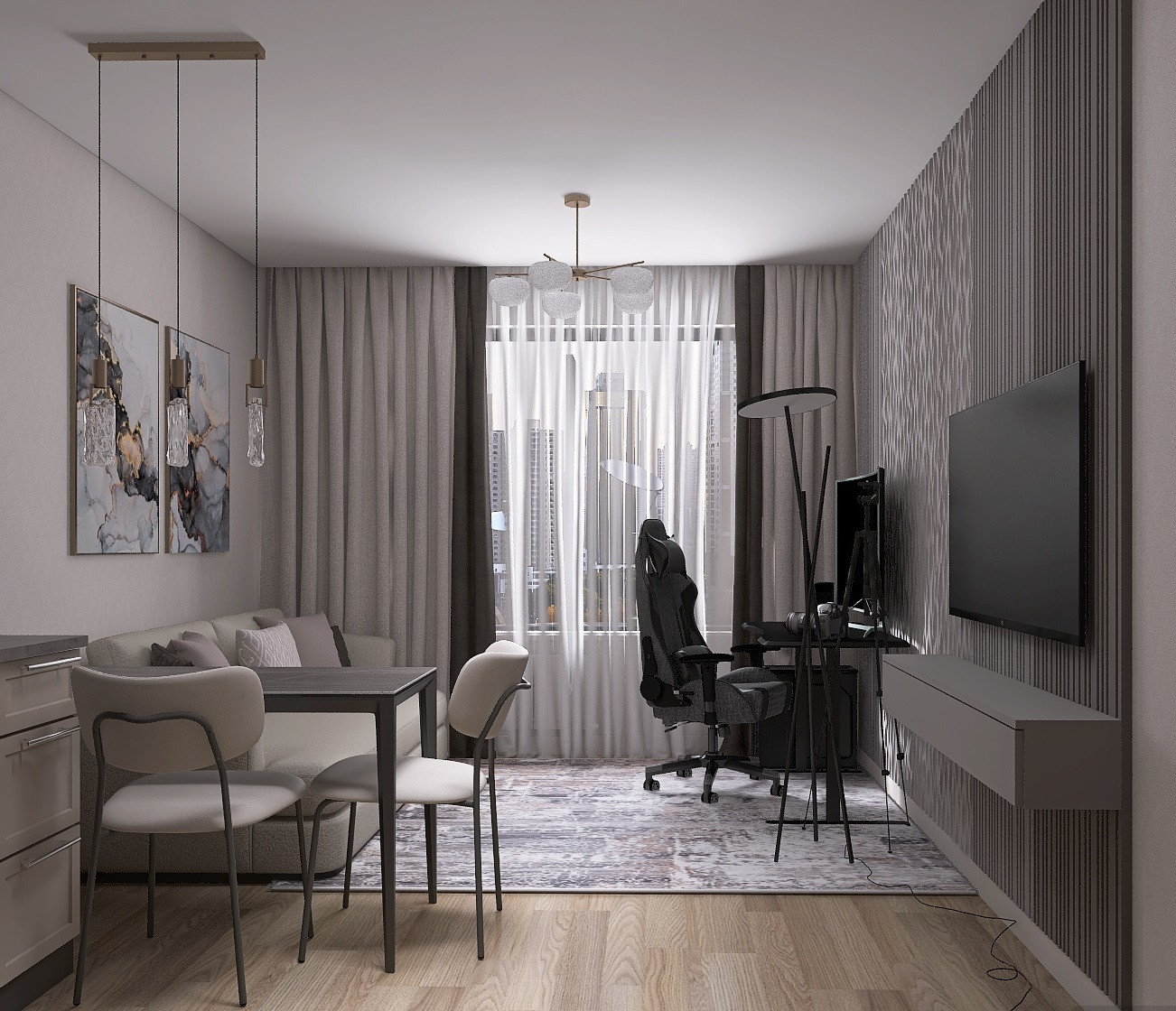 Квартира для девушки "кофе с молоком"