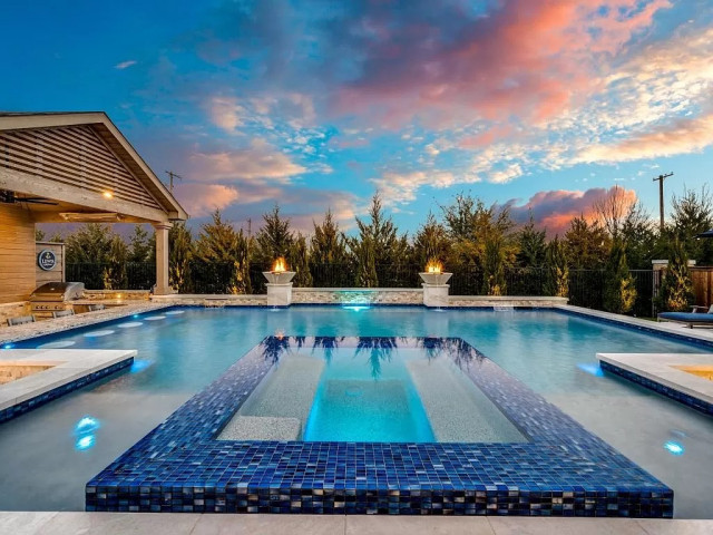 Contemporary & Geometric Pool & Spa contemporaneo-piscina
