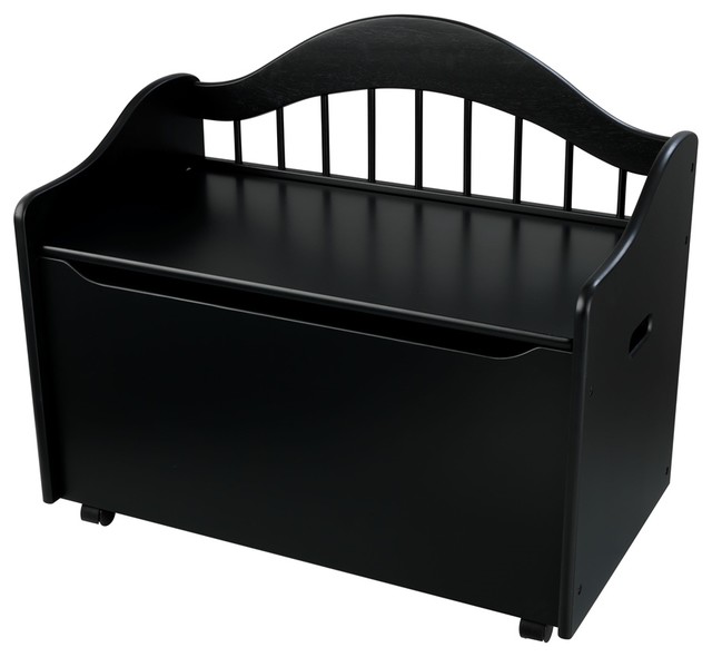 Limited Edition Toy Box, Black Transitional Kids Storage Benches
