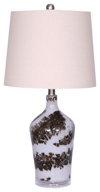 Glass 28 Table Lamp Multi Black, Nicole Miller Home Table Lamps