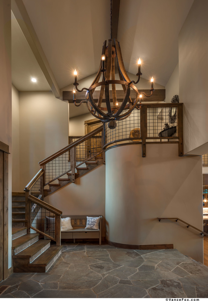 Inspiration for a mid-sized rustic home design remodel