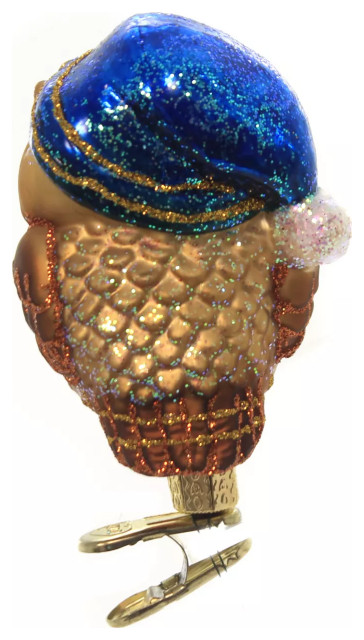 Old World Christmas Sleepy Owl Glass Blown Ornament - Traditional ...