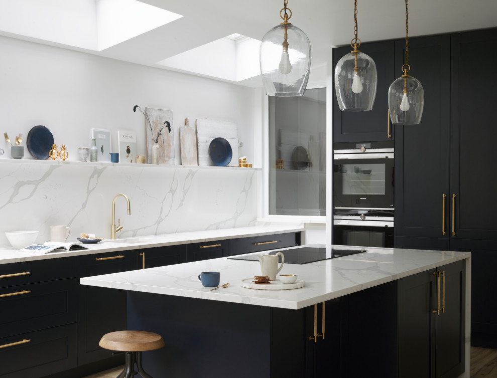 Design ideas for a contemporary kitchen in London.