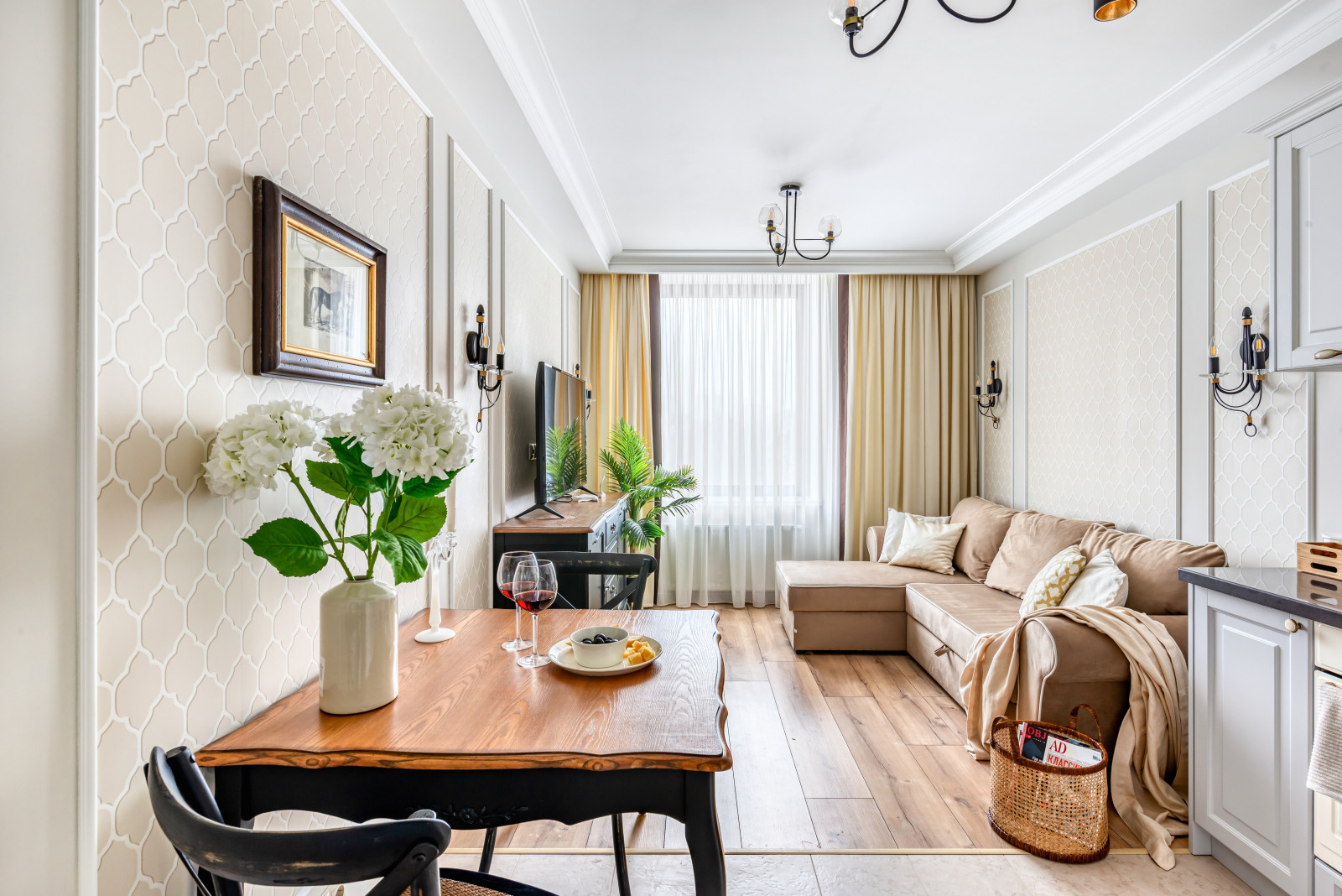 Квартира в аренду, которую сняли за один день: кухня-гостиная