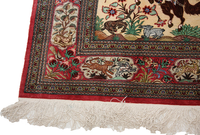 Pure Silk handmade Persian rug as a hanging wall decor
