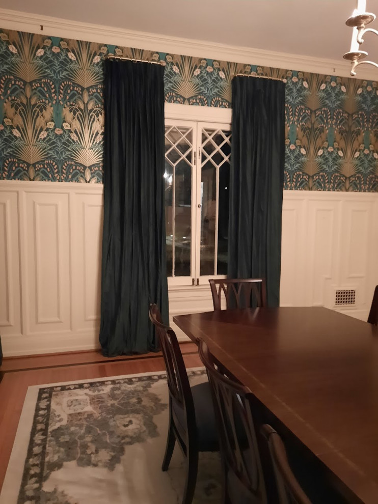 French Return Velvet Drapery Install on Walton Way