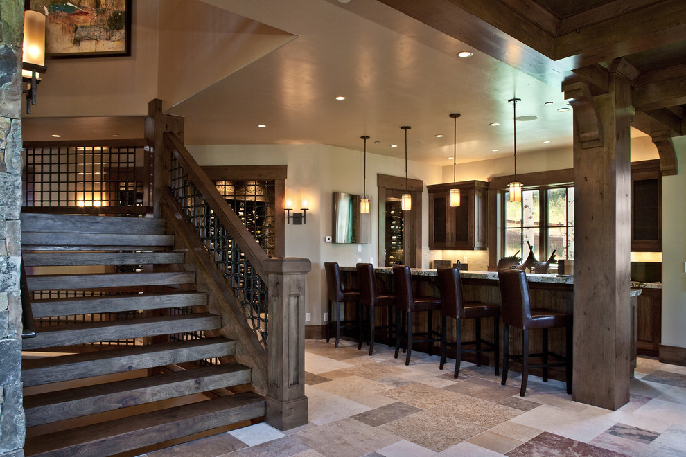 Photo of a transitional home bar in Salt Lake City.