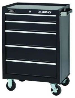 Husky 27 In Black 5 Drawer Cabinet 2636bkca5thd2 Contemporary