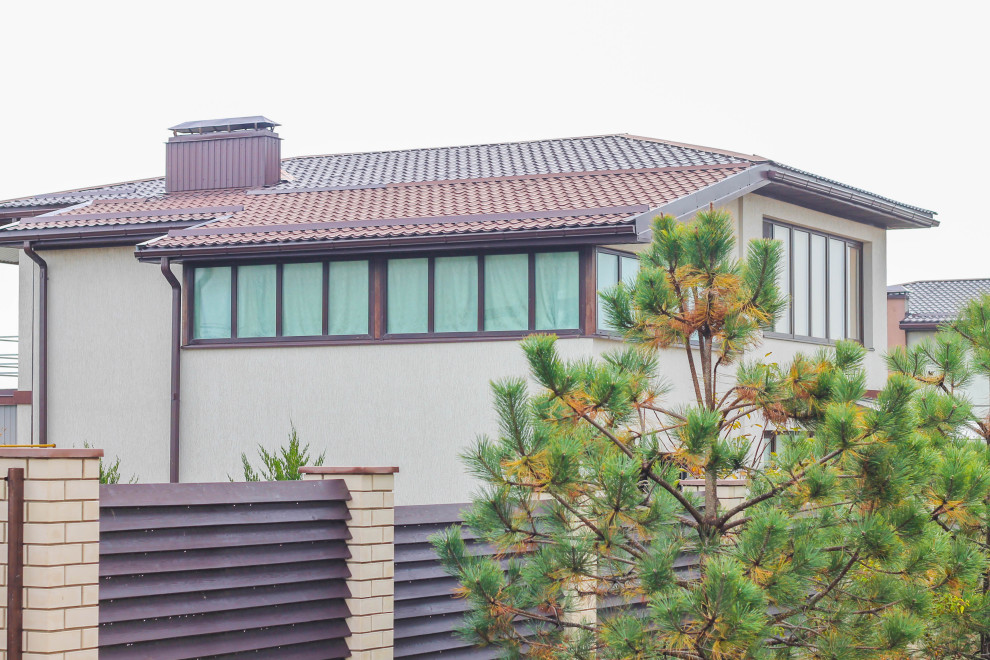 Прогулка по коттеджному поселку на Черном море. Экстерьер