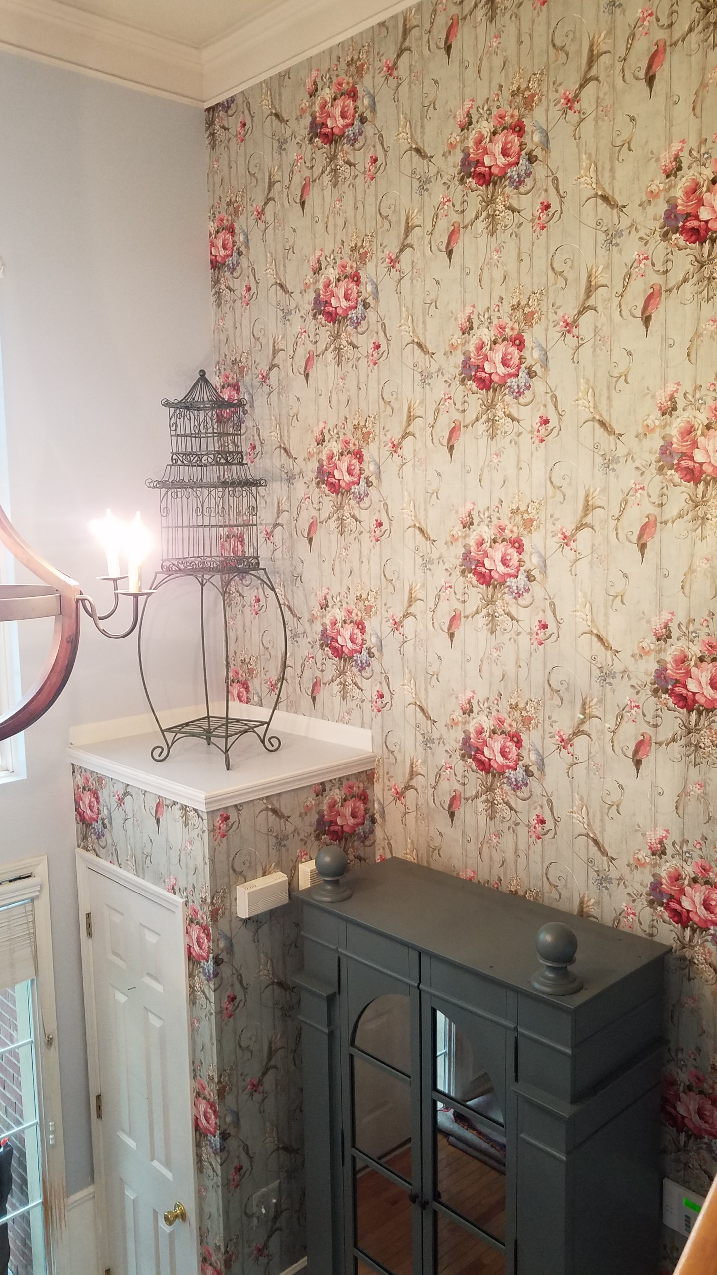 Install: 2 story foyer accent wall
