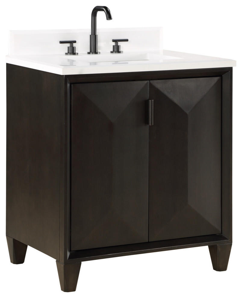 Zanzi" Bathroom Vanity Transitional Bathroom Vanities And Sink Consoles by Kolibri Decor