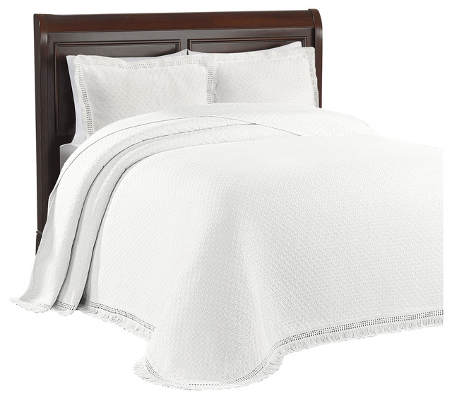 Lamont Home Woven Jacquard Bedspread Traditional Quilts And Lamont Home Woven Jacquard Bedspread White King