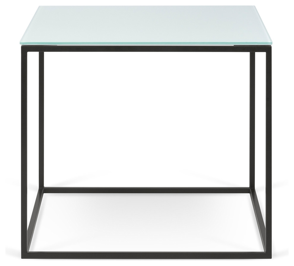 Tema Gleam 20x20 Top Glass Side Table Contemporary Side Tables And End Tables By Ella Modern