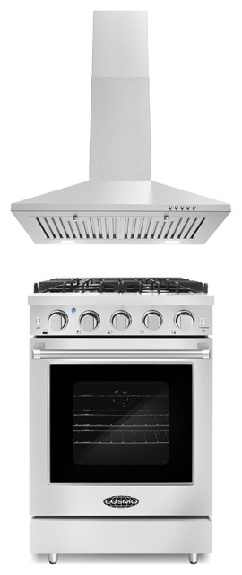 2-Piece Kitchen Package, 24" Gas Cooktop & 24" Wall Mount Range Hood