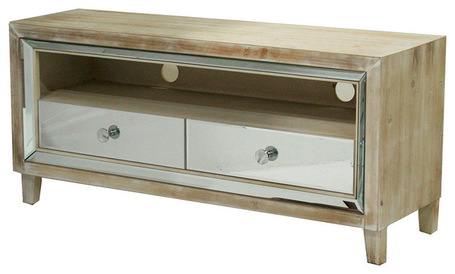 22 Wood Classic Tv Stand With 2 Mirrored Glass Drawers Classic Tv Stand With 2 Mirrored Glass