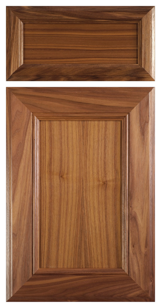 Mitered cabinet door in Select Walnut with clear finish