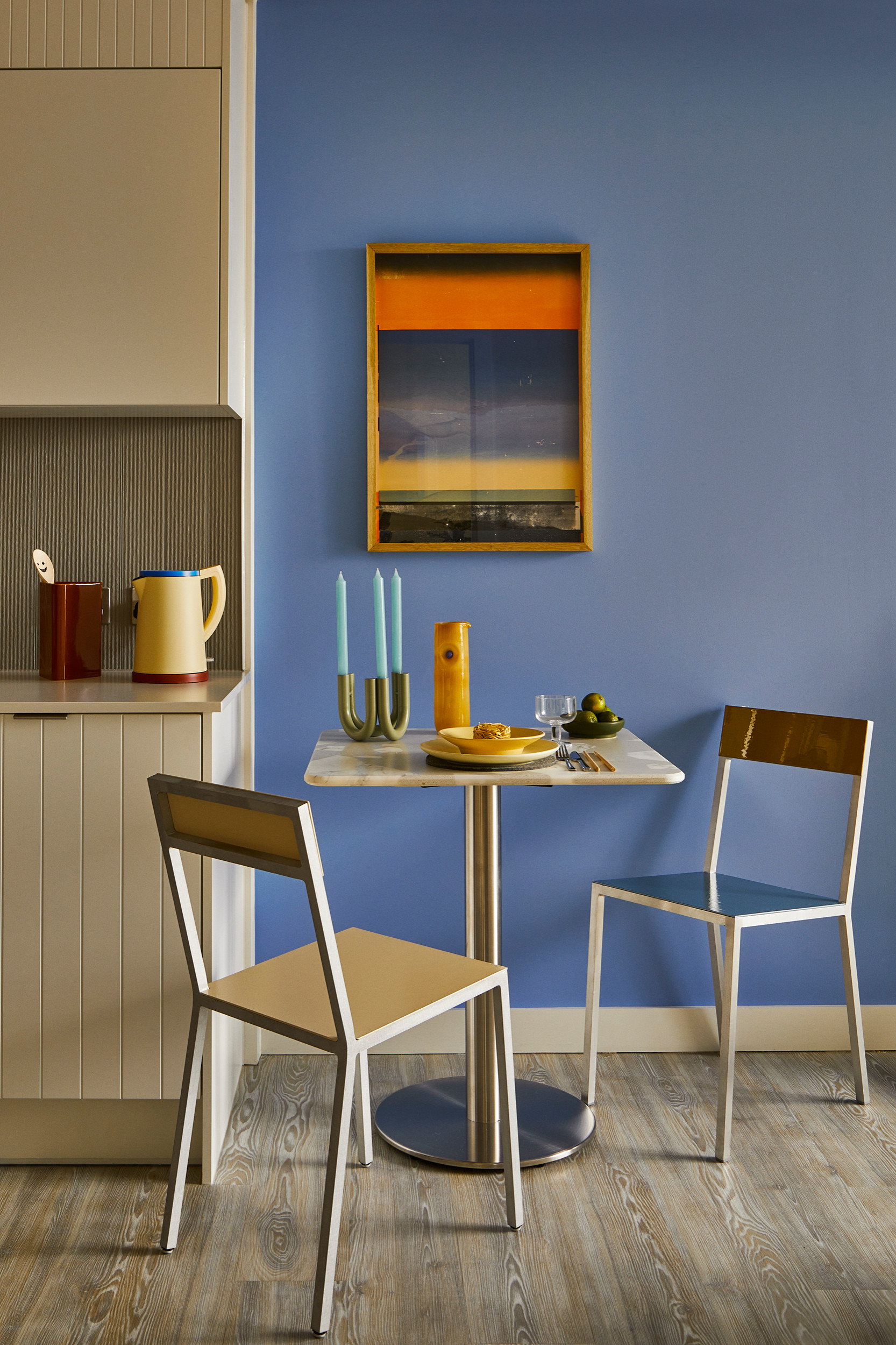Sky blue online dining room