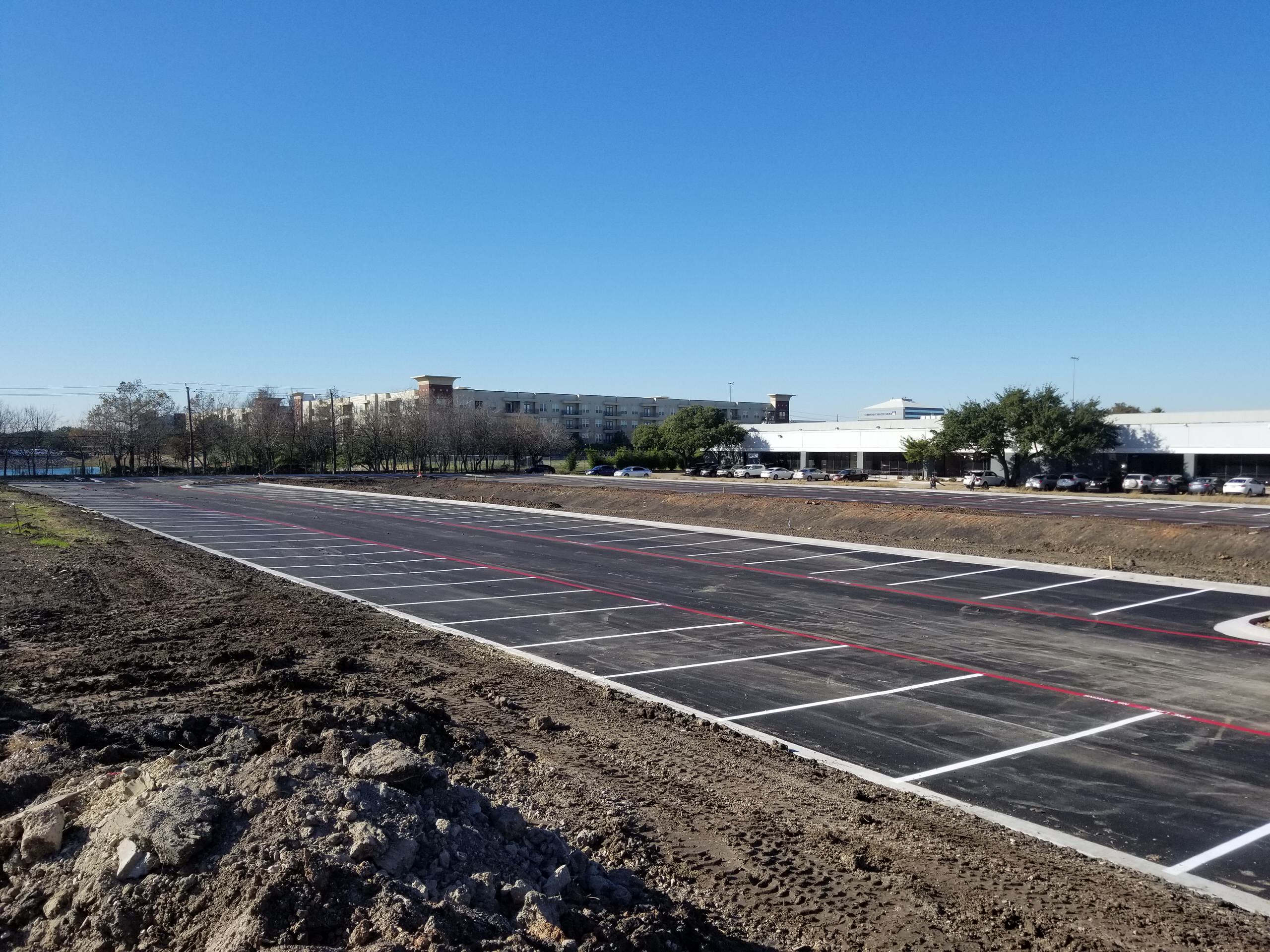 New Parking lots with retention