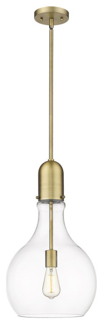 Amherst 1-LT 11.75" LED Mini Pendant 492-1S-BB-G582-12-LED, Brushed Brass