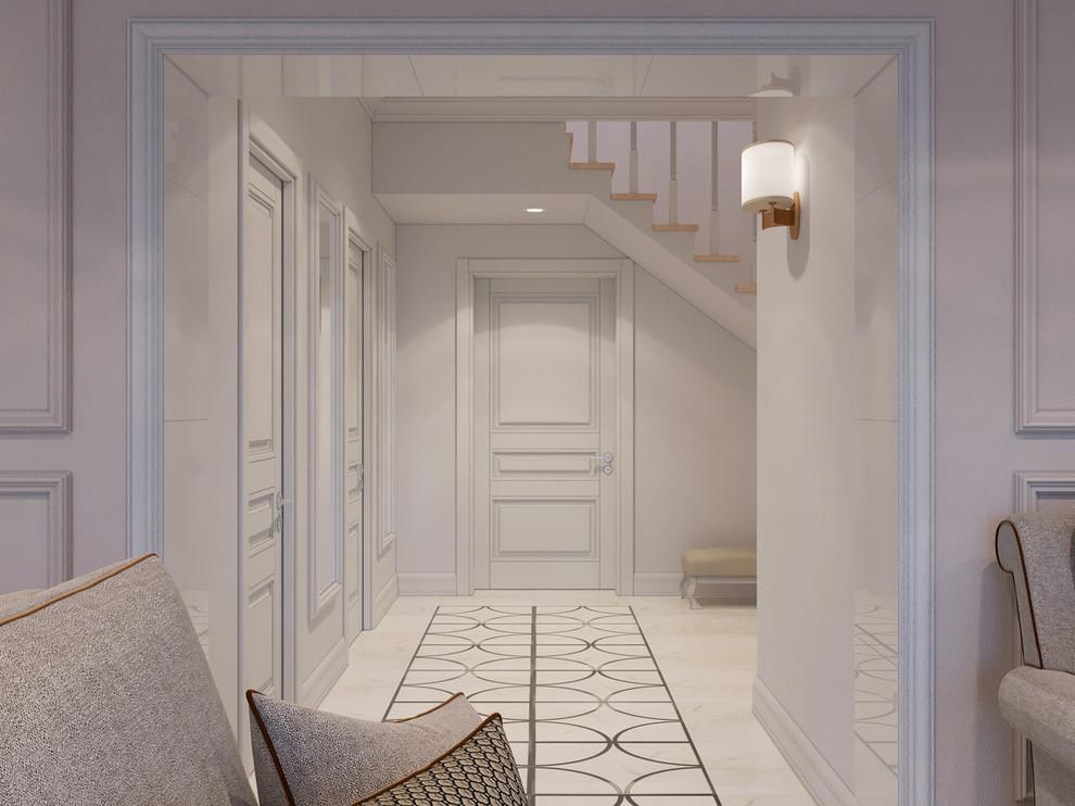 Проект двухэтажного коттеджа в неоклассическом стиле