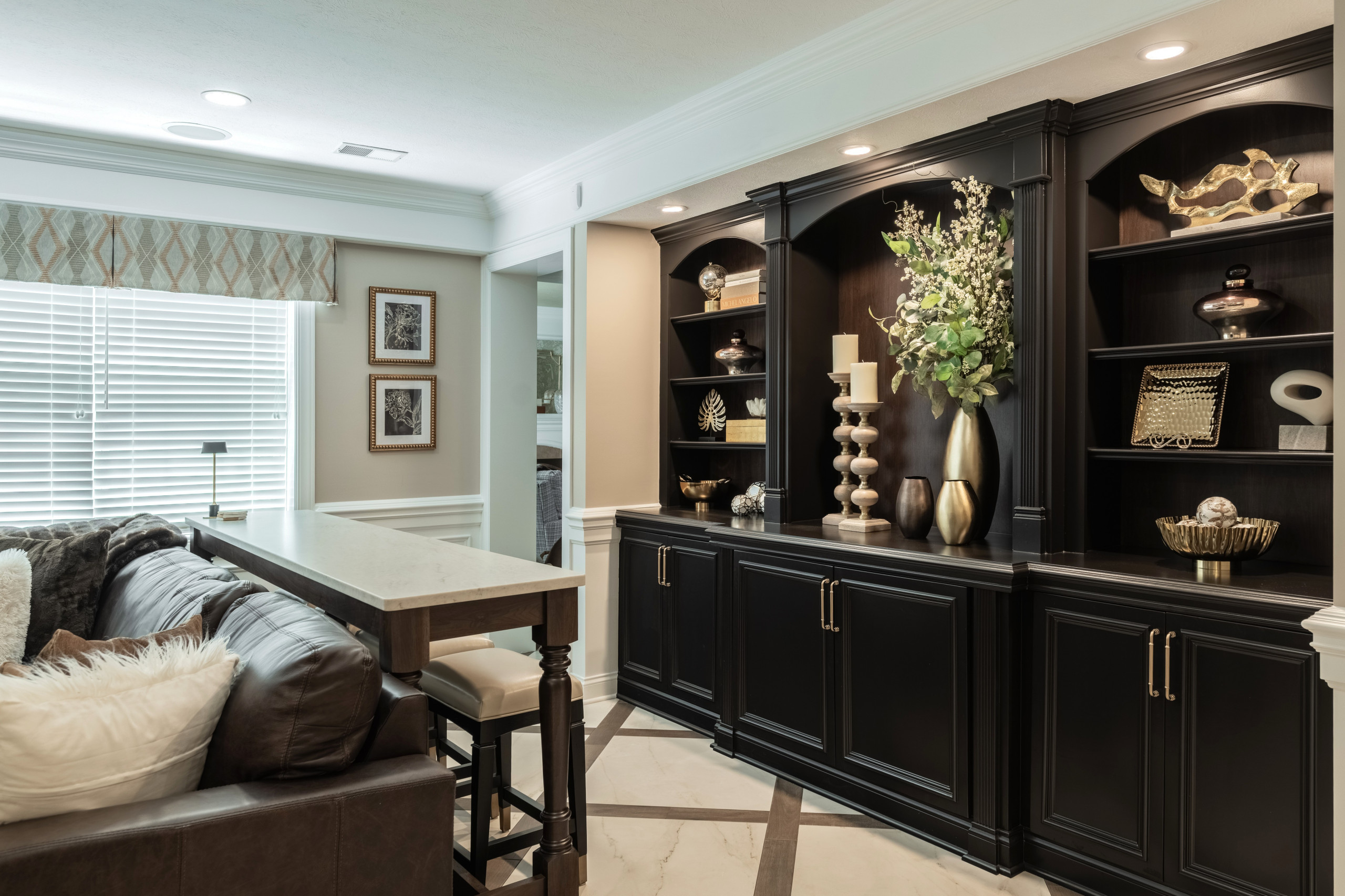 A Luxe and Timeless Lower-Level for Entertaining