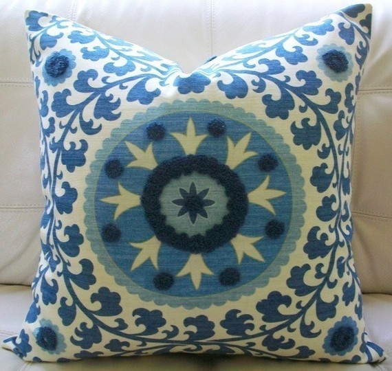 Decorative Designer Pillow Cover 20x20 Suzani by elegantouch