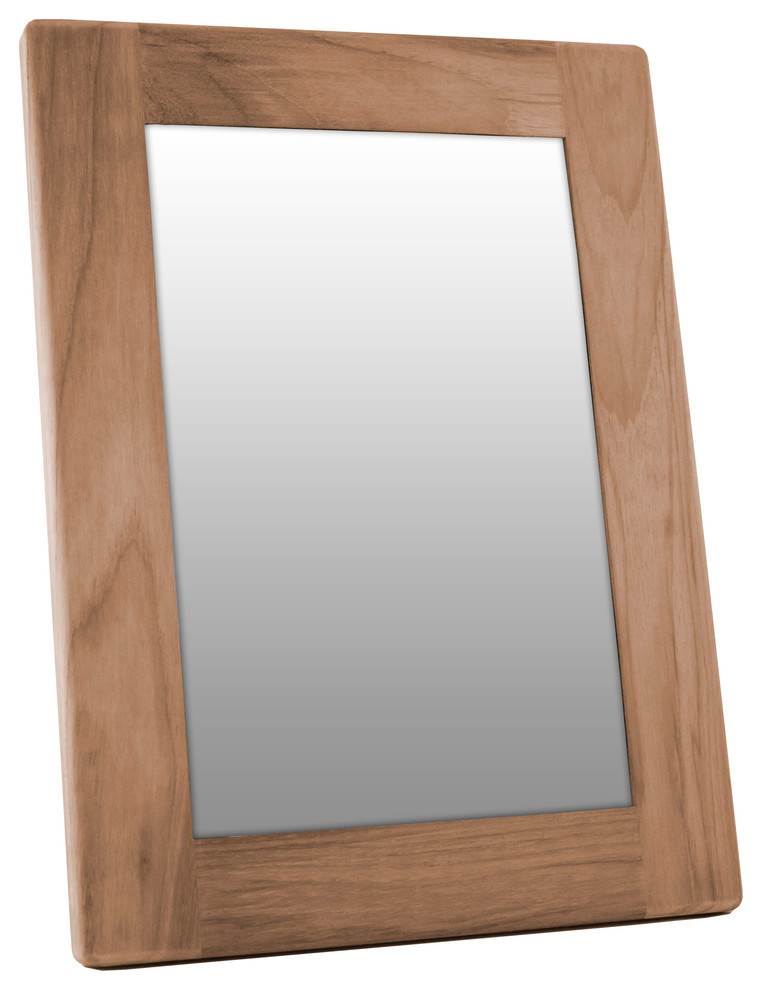 Teak Mirror Rectangular Transitional Bathroom Mirrors by SeaTeak
