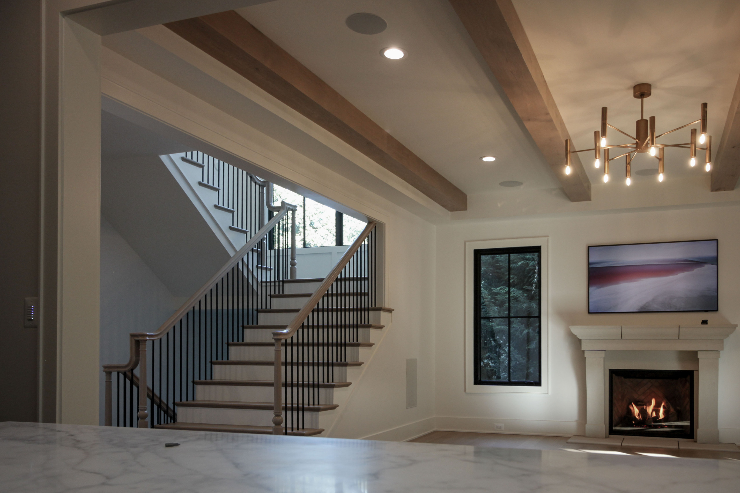 93_Captivating Light Wood Railing System with Black Spindles, Arlington VA 22207