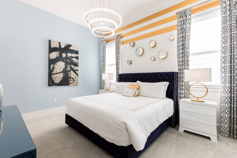 Zimmerman Residence - This room screams FUN, it's jam packed with blue and gold accents and is nicknamed the bubble room for obvious reasons.