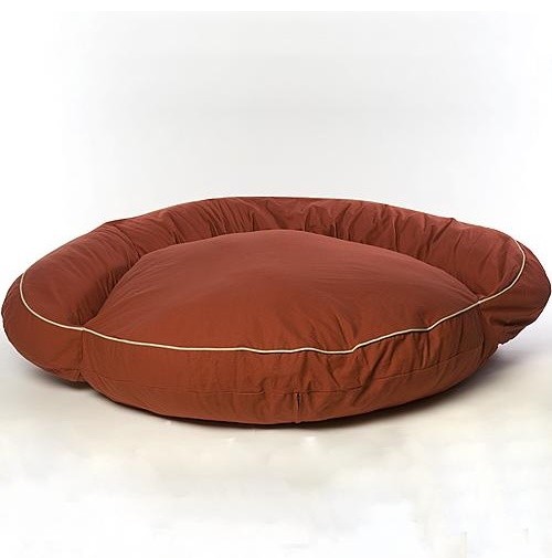 Small Classic Twill Bolster Bed Dog Bed