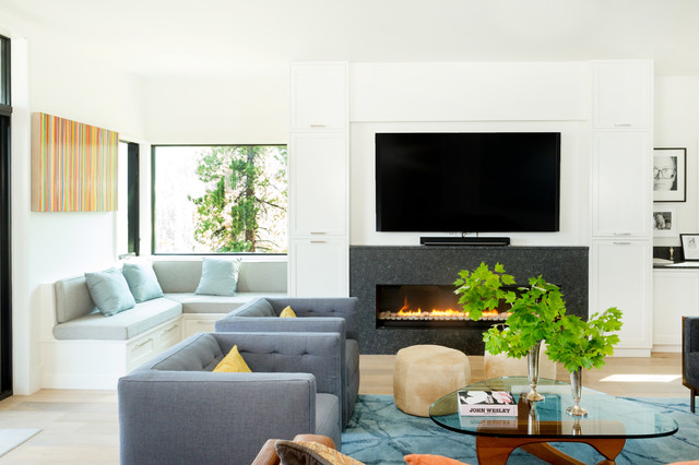 Lake Tahoe Residence contemporaneo-salon