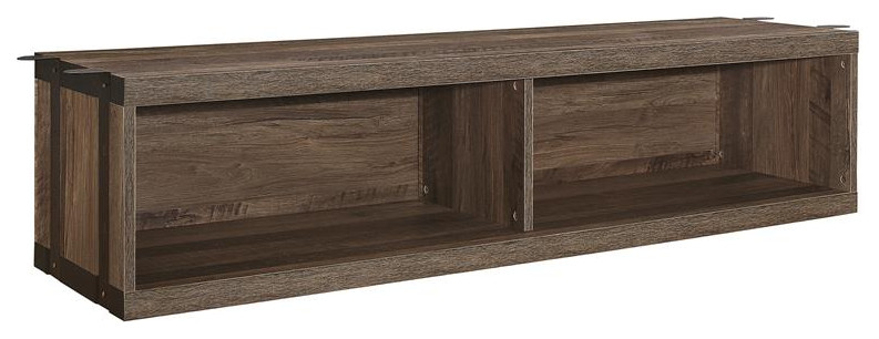Lexicon Danio Modern Wood 2-Shelf Bridge in Rustic Natural