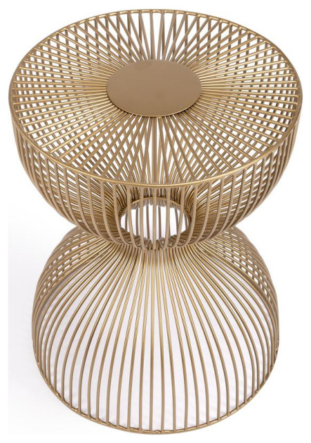 Butler Nicholas Gold Metal End Table - Contemporary - Accent Chests And ...