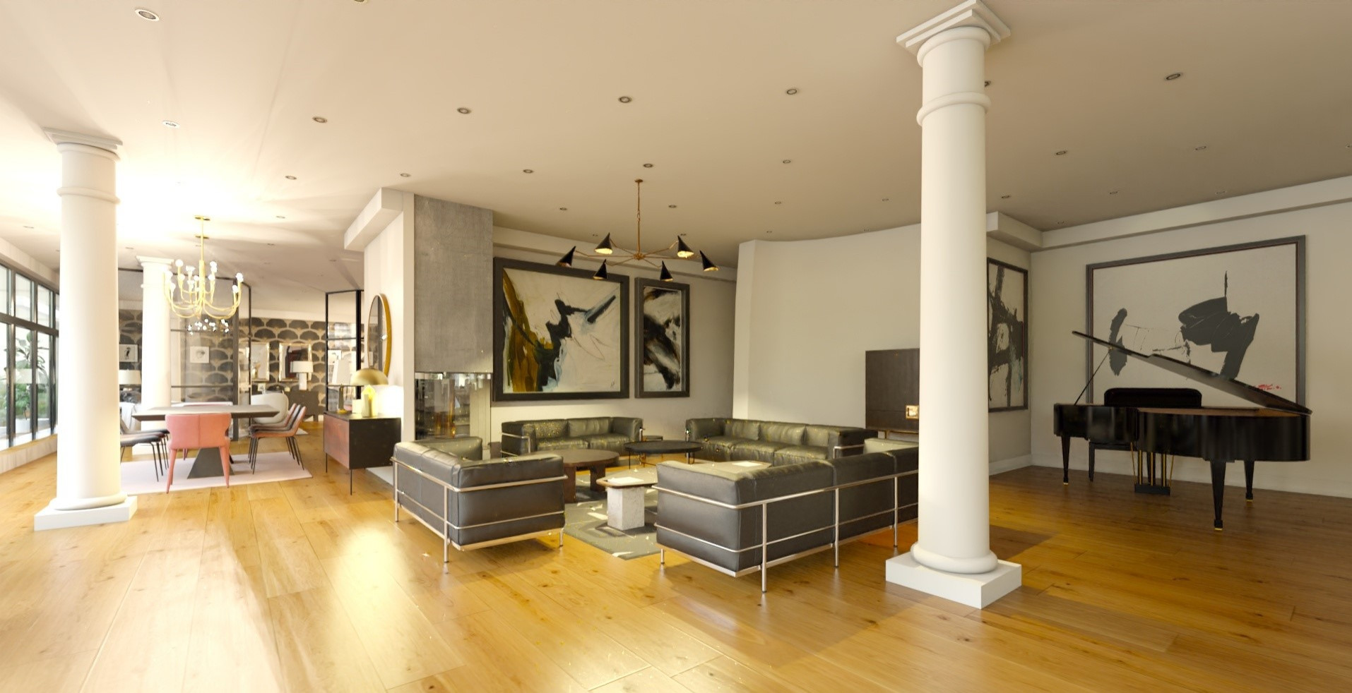 Loft dans un immeuble d'affaires réhabilité.